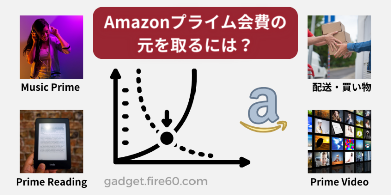 Amazonプライムで元を取る方法！損しない特典毎の損益分岐点を検証