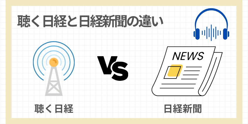 聴く日経と日経新聞の違い