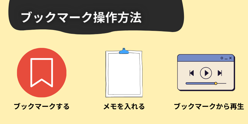 Audibleアプリのブックマーク操作方法を解説