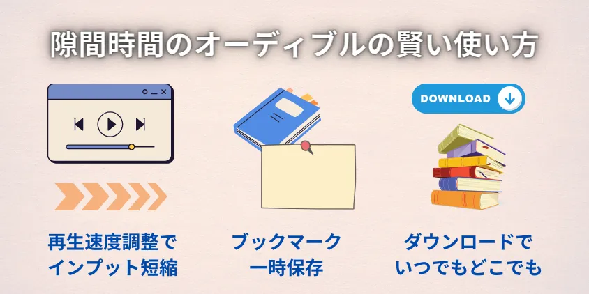 隙間時間活用に便利なオーディブルの賢い使い方