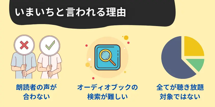 オーディブルがいまいちと言われる理由