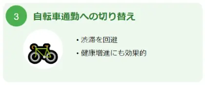 自転車通勤への切り替え