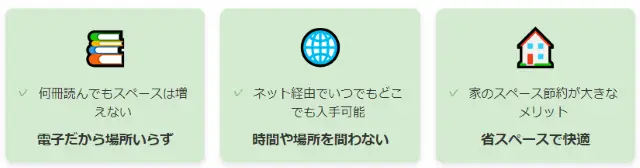 本の保管場所を必要としない