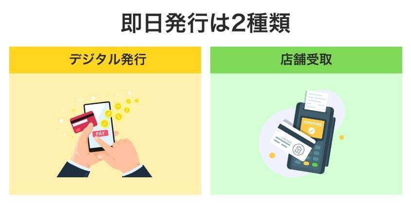 クレジットカードを即日発行する方法は2種類