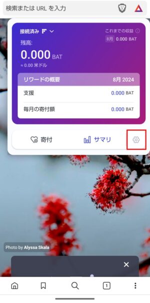 Brave通知広告の表示頻度を設定_Android②