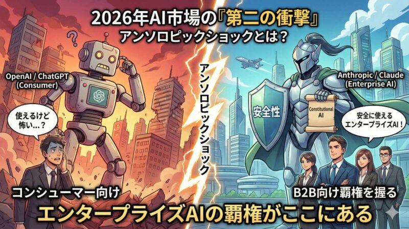 アンソロピックショックとは?2026年のAI市場を揺るがす「第二の衝撃」