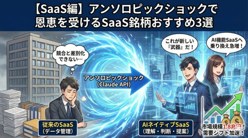 【SaaS編】アンソロピックショックで恩恵を受けるSaaS銘柄おすすめ3選