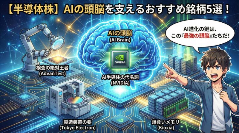 【半導体株】AIの頭脳を支えるおすすめ銘柄5選