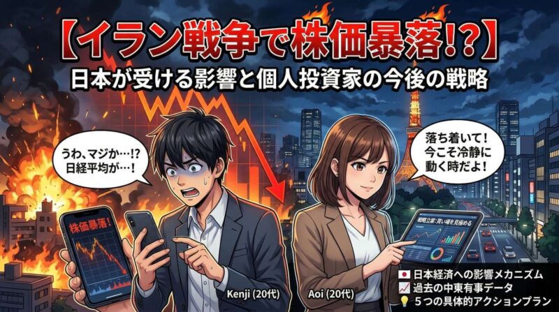 イラン戦争で株価暴落！？日本が受ける影響と個人投資家の今後の戦略