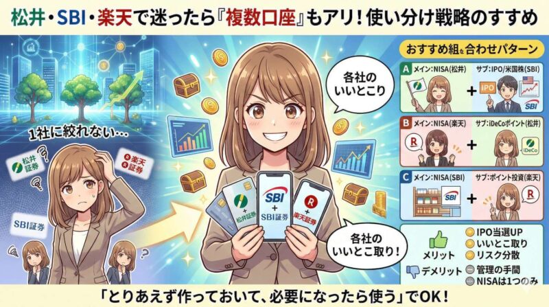松井証券・SBI・楽天で迷ったら「複数口座」もアリ！使い分け戦略のすすめ
