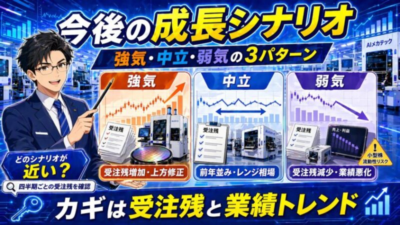 AIメカテック"今後"の成長シナリオ〜強気・中立・弱気の3パターン〜