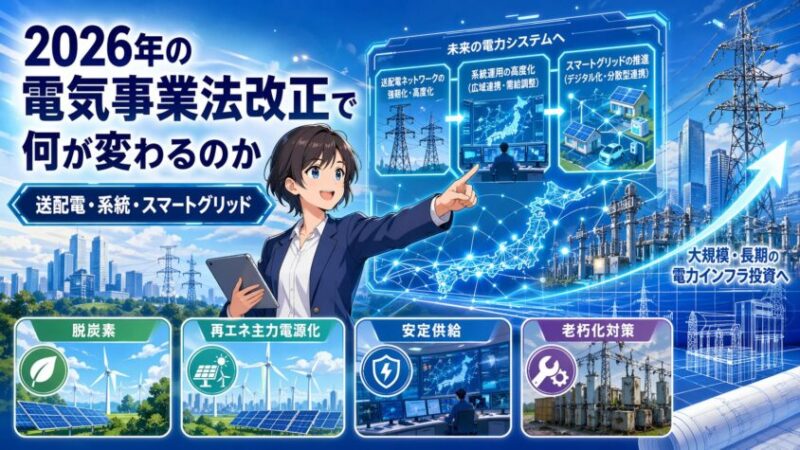 そもそも2026年の電気事業法改正で何が変わるのか