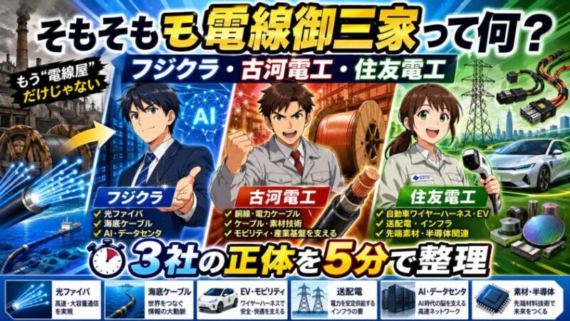 そもそも「電線御三家」って何？──3社の正体を5分で整理する
