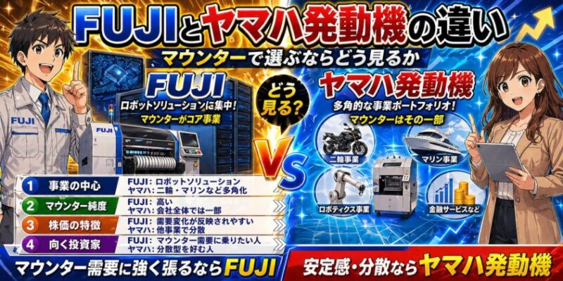 FUJIとヤマハ発動機の違い｜マウンターで選ぶならどう見るか