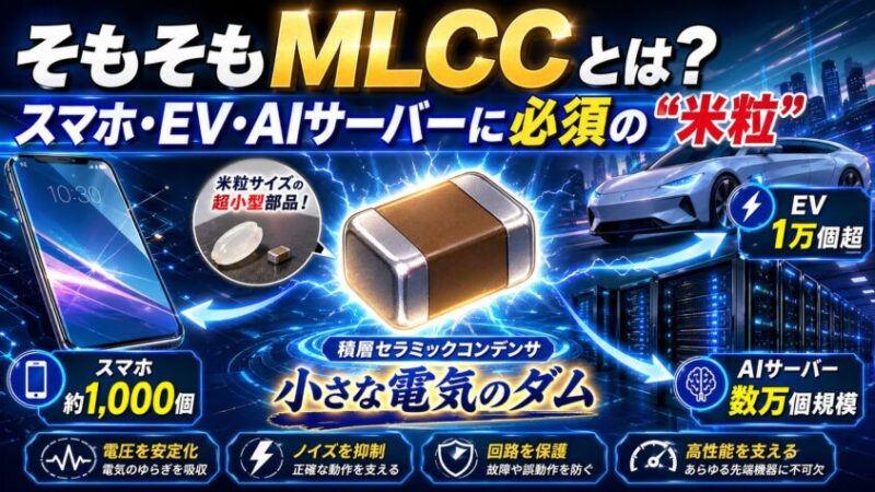 そもそもMLCCとは何か：スマホ・EV・AIサーバーに必須の"米粒"