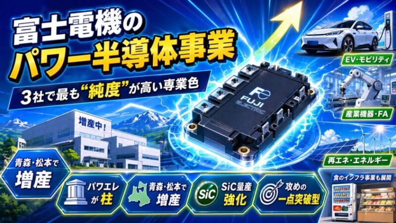 富士電機のパワー半導体事業&mdash;&mdash;3社で最も&ldquo;純度&rdquo;が高い専業色