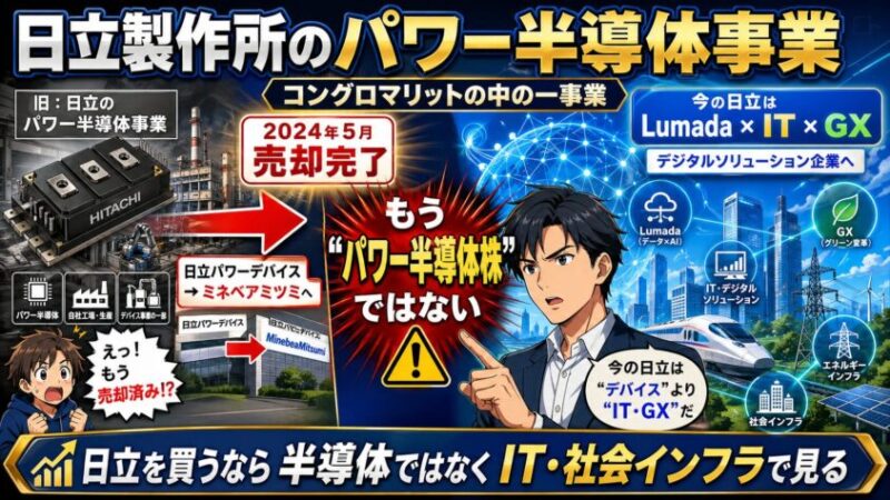 日立製作所のパワー半導体事業&mdash;&mdash;売却済み、IT・社会インフラで見る