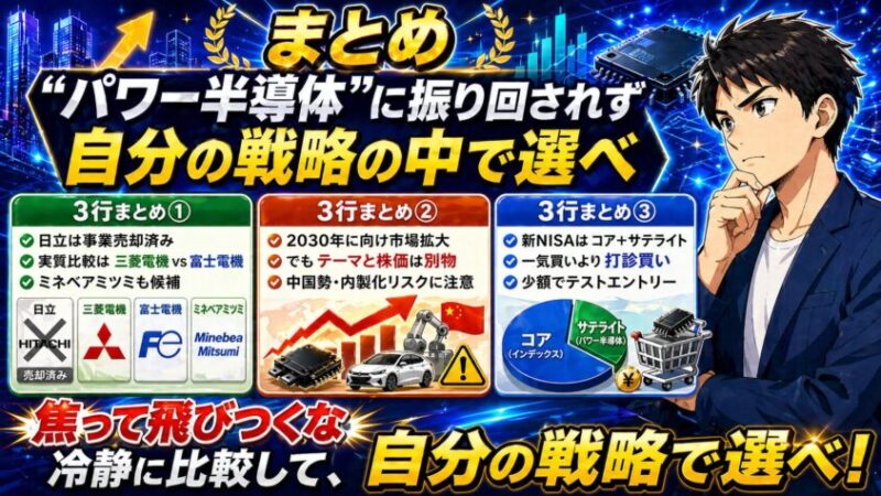 まとめ&mdash;&mdash;&ldquo;パワー半導体&rdquo;という言葉に振り回されず、自分の戦略の中で選べ