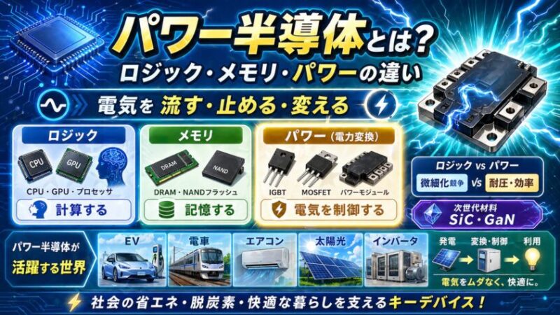 そもそもパワー半導体とは何か&mdash;&mdash;一般半導体との決定的な違い