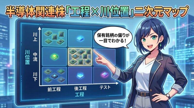 【この記事の核】半導体関連株「工程 &times; 川位置」二次元マップ