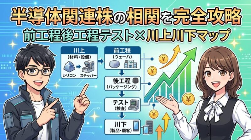 半導体関連株の相関を完全攻略｜前工程後工程テスト×川上川下マップ