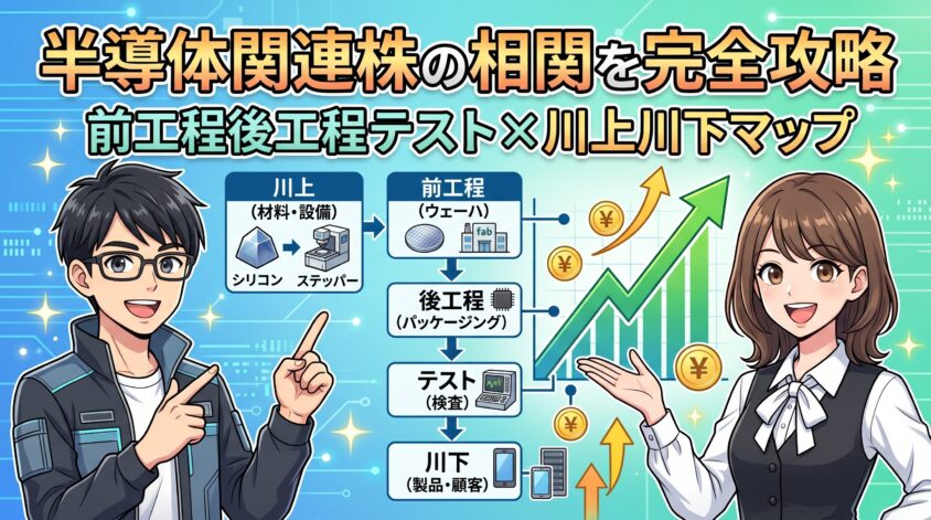 半導体関連株の相関を完全攻略｜前工程後工程テスト×川上川下マップ