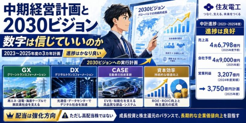 住友電工の中期経営計画と2030ビジョン&mdash;&mdash;数字は信じていいのか