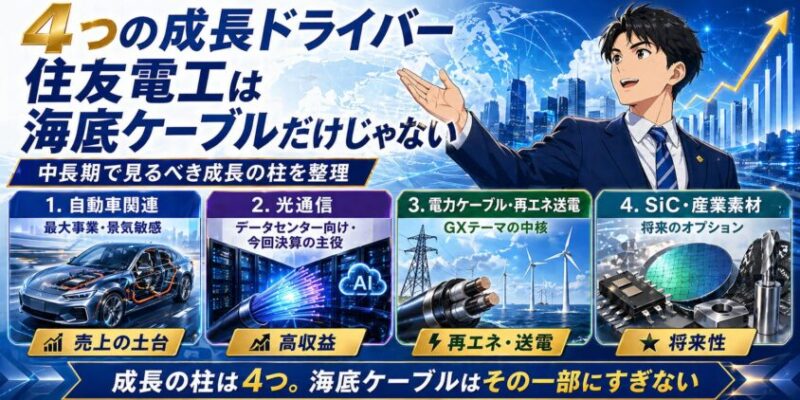 4つの成長ドライバー&mdash;&mdash;住友電工は海底ケーブルだけじゃない