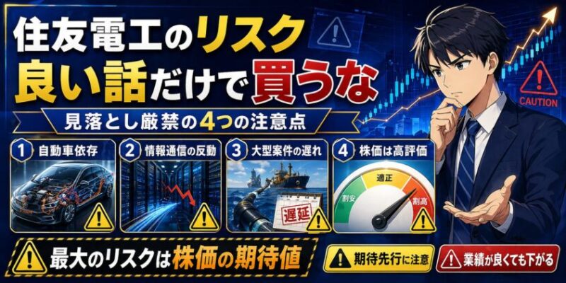 住友電工のリスク&mdash;&mdash;良い話だけで買うな