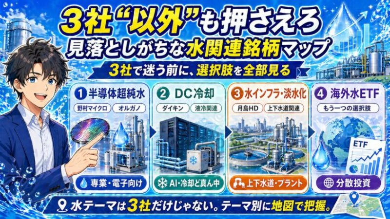 3社"以外"も押さえろ──見落としがちな水関連銘柄マップ