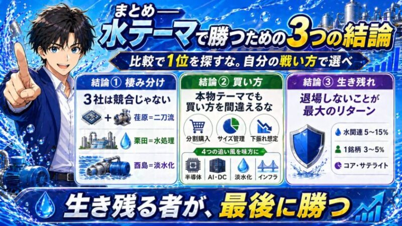 まとめ──水テーマで勝つための"3つの結論"
