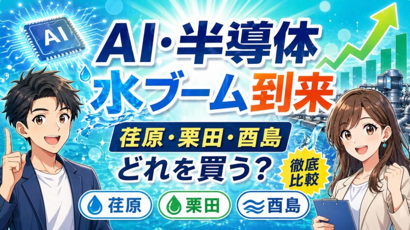 AI・半導体水ブーム到来に備え｜荏原・栗田・酉島どれを買うべきか答え