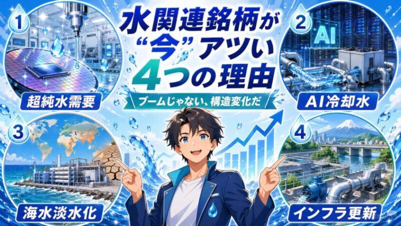 水関連銘柄が"今"アツい4つの理由──ブームじゃない、構造変化だ