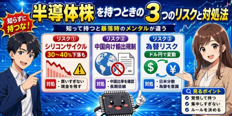 半導体株を持つときの3つのリスクと対処法