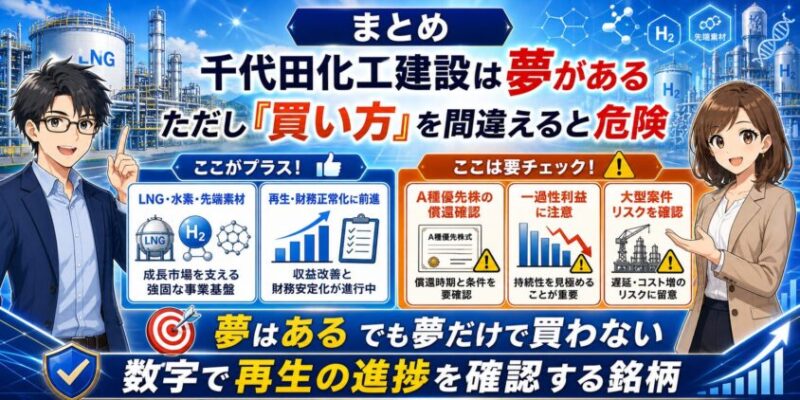 まとめ｜千代田化工建設は夢がある。ただし「買い方」を間違えると危険