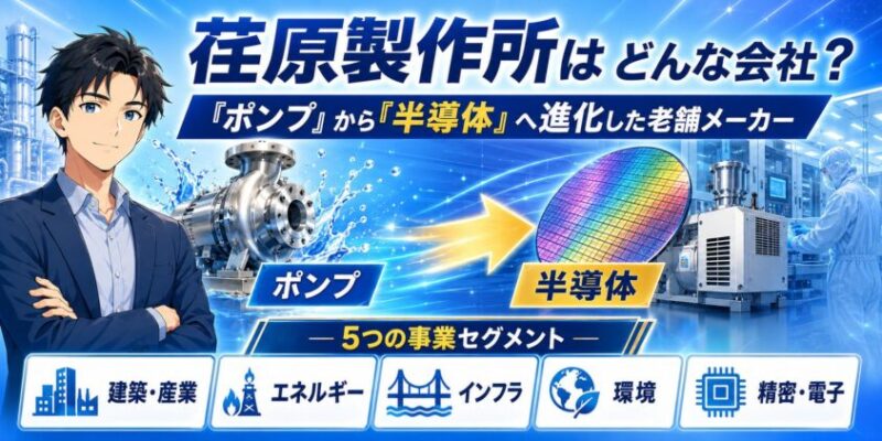 荏原製作所はどんな会社？──「ポンプ」から「半導体」へ進化した老舗メーカー