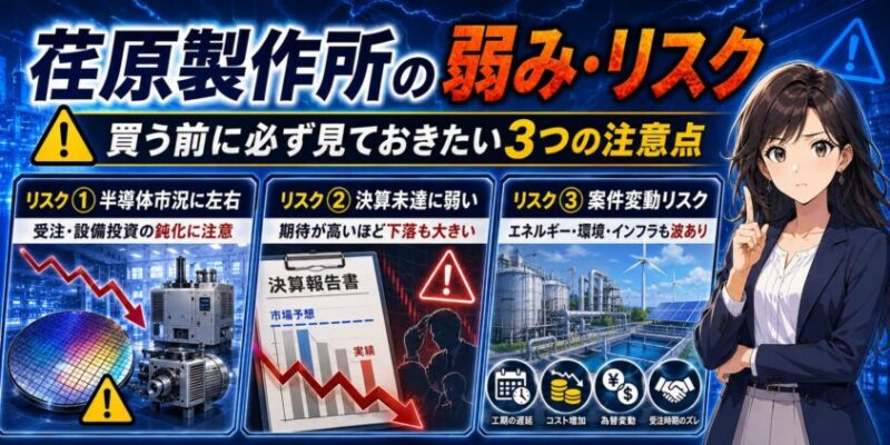 荏原製作所の弱み・リスク──買う前に必ず見ておきたい3つの注意点