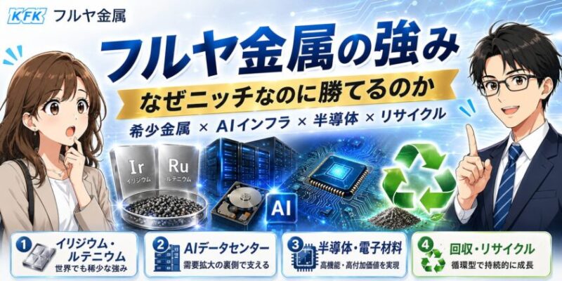 フルヤ金属の強み｜なぜニッチなのに勝てるのか