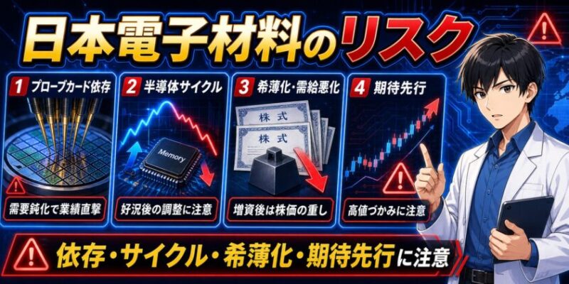 日本電子材料のリスク