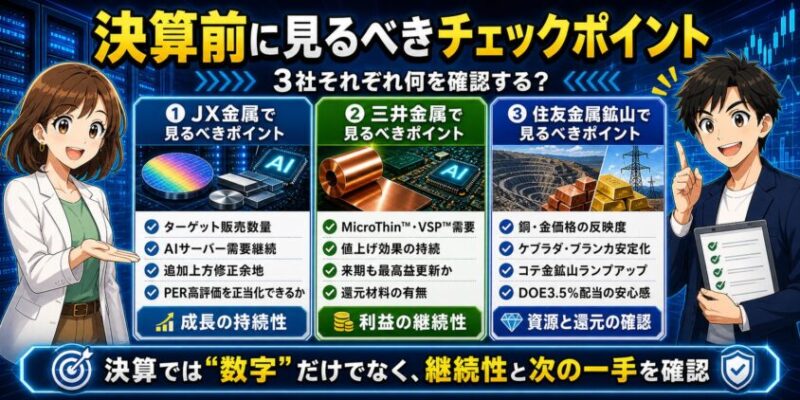 JX金属･三井金属･住友金属の決算前に見るべきチェックポイント