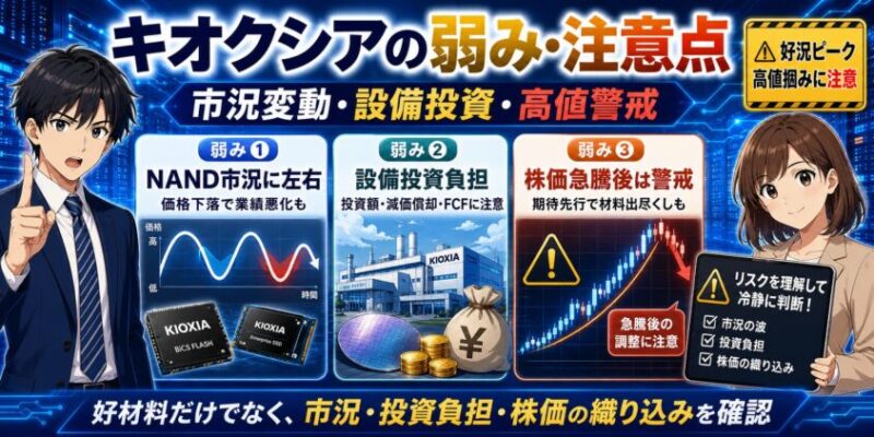 キオクシアの弱み・注意点
