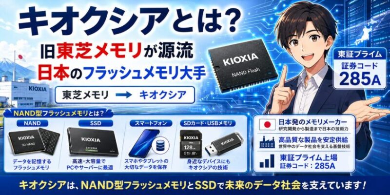キオクシアとは？旧東芝メモリを源流に持つ日本のフラッシュメモリ大手