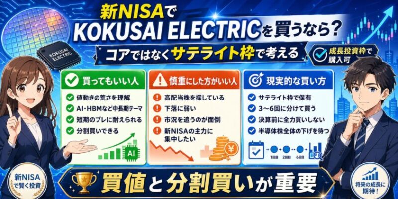 新NISAでKOKUSAI ELECTRICを買うならどう考える？