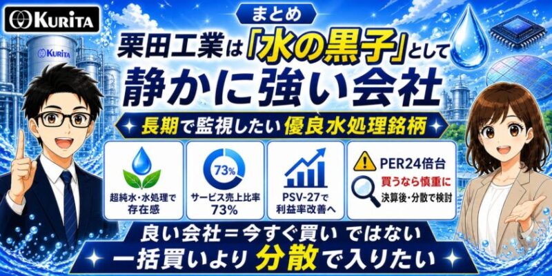 まとめ｜栗田工業は「水の黒子」として静かに強い会社