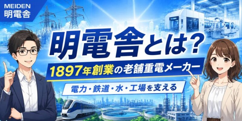 明電舎とは？1897年創業の老舗重電メーカー