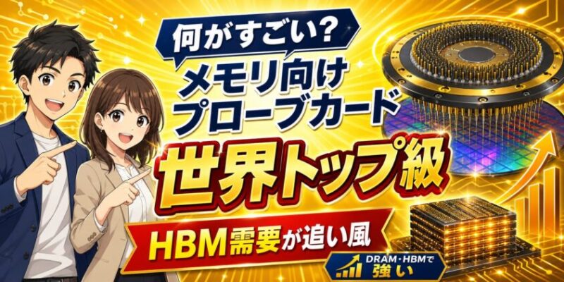 何がすごい？メモリ向けプローブカードで世界トップ級の存在感