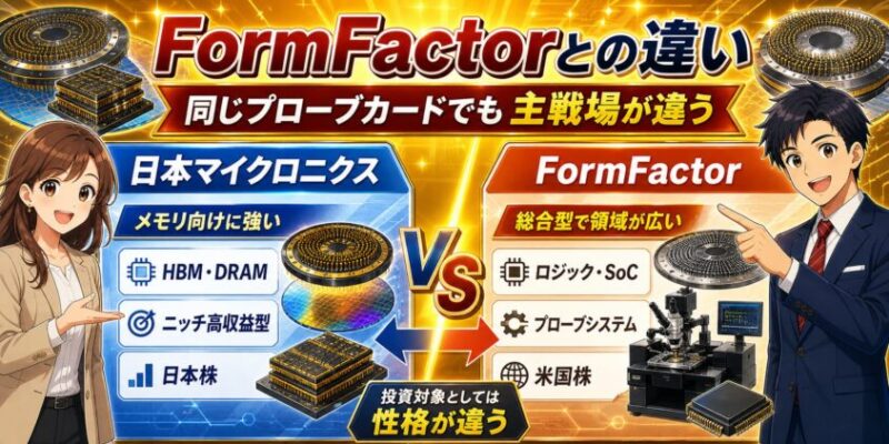 FormFactorとの違い｜同じプローブカードでも主戦場が違う