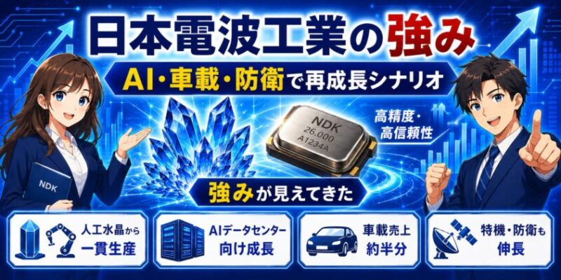 日本電波工業の強み|AI・車載・防衛で再成長シナリオが見えてきた