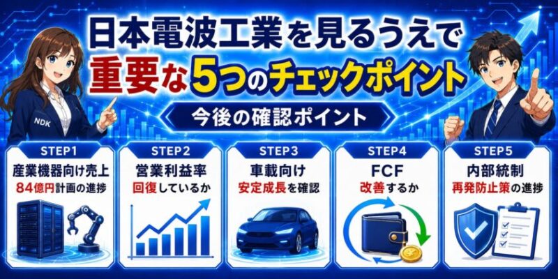 日本電波工業を見るうえで重要な5つのチェックポイント