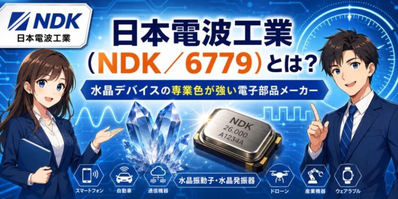 日本電波工業(NDK/6779)とは?水晶デバイスの専業色が強い電子部品メーカー
